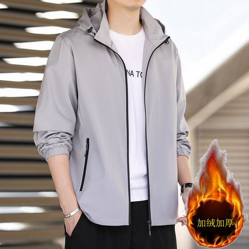 2022 New Men's Winter Cargo Jacket Plus Velvet Fashion Brand Leisure Sports Spring And Autumn Coat Korean Version Of The Trend Clothes details Picture