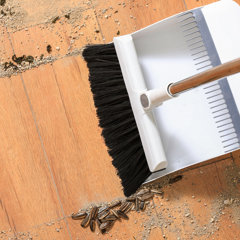 Broom and dustpan set, household folding, thickened, large, windproof, non-stick to hair, broom teeth, water scraper, sweeping wonder Application Scenario