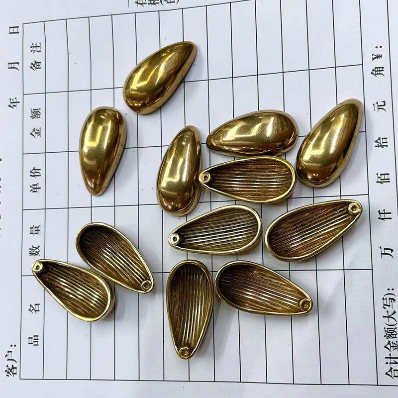 Irregular-shaped earrings in the shape of melon seeds and water drops, cross-border best-selling stud accessories, Amazon copper semi-finished jewelry