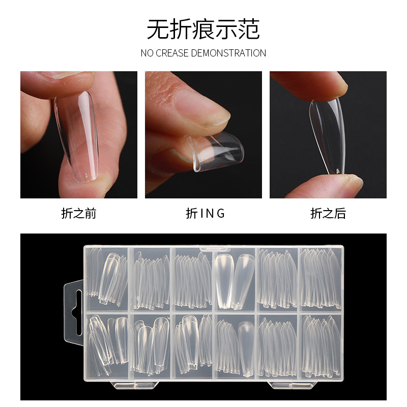 120-piece transparent full nail patch, artificial nail patch, long artistic nail, European and American style nail patch Application Scenario