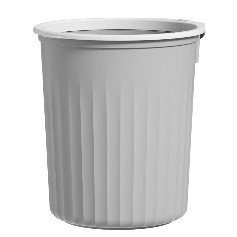 Household Kitchen Trash Can High Appearance Level Simple Living Room Plastic Paper Basket Toilet Toilet Pressure Ring Garbage Basket Item Picture