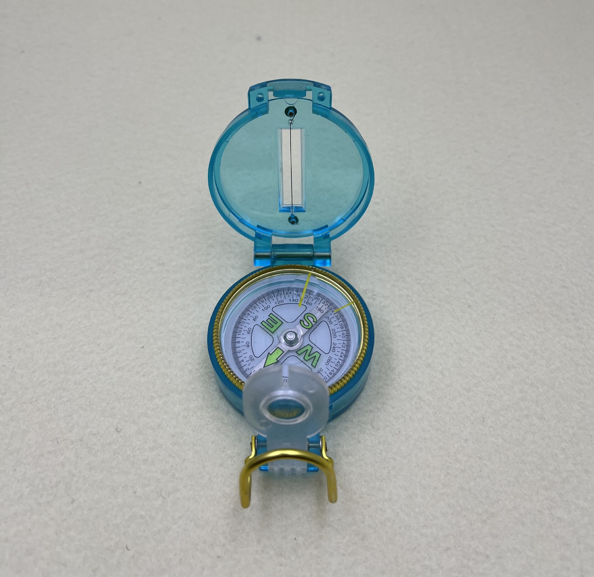 L45-1T transparent case compass, student gift travel compass magnifying glass Item Picture