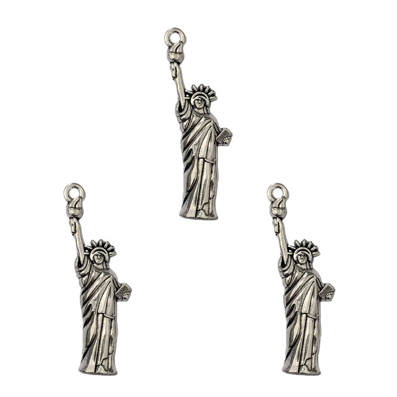 DIY zinc alloy jewelry accessories, retro Statue of Liberty pendants, European and American necklaces, keychains, pendants
