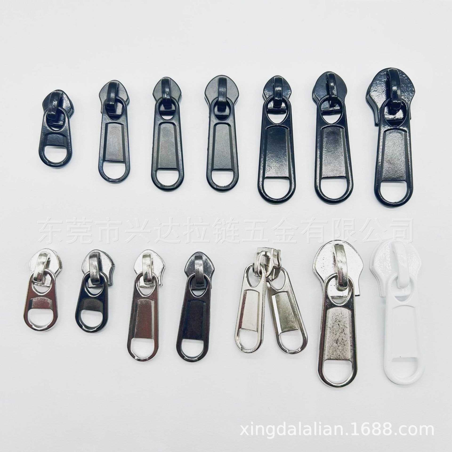 高品质5号现货加厚拉头加粗金属拉链头电泳银色箱包五金拉头