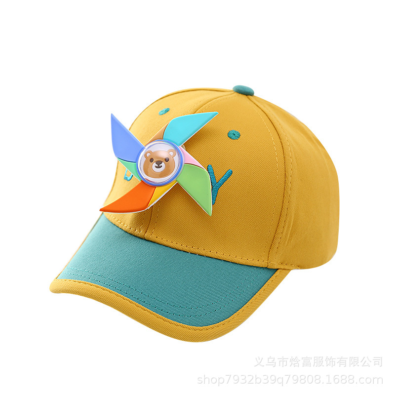 Children's Hats Children's Sun Hats Spring And Autumn Baseball Caps Summer Cap Boys Girls Windmill Sun Hats Adjustable Sun Hats Item Picture