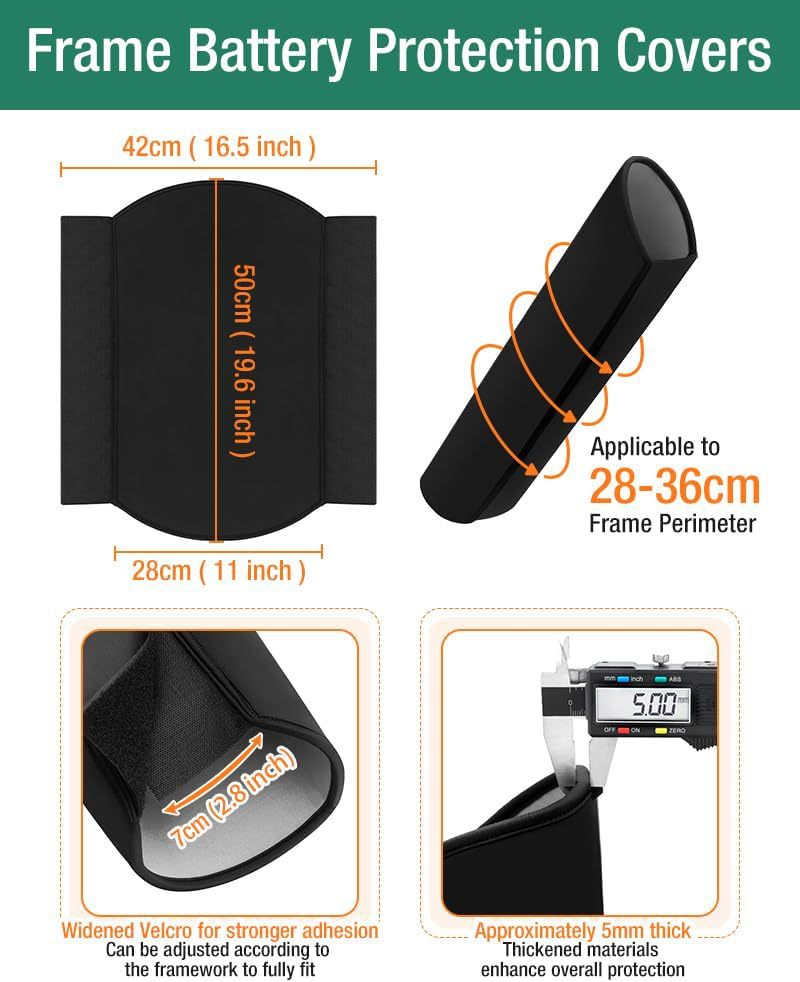 Electric bicycle lithium battery cover protective cover, bicycle frame anti-cold and dust-proof protective cover, waterproof protection pic 1
