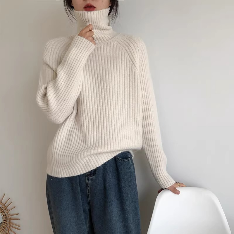 高领毛衣女厚秋冬2024新款亮闪软糯慵懒风宽松外穿跨境针织打底衫详情60