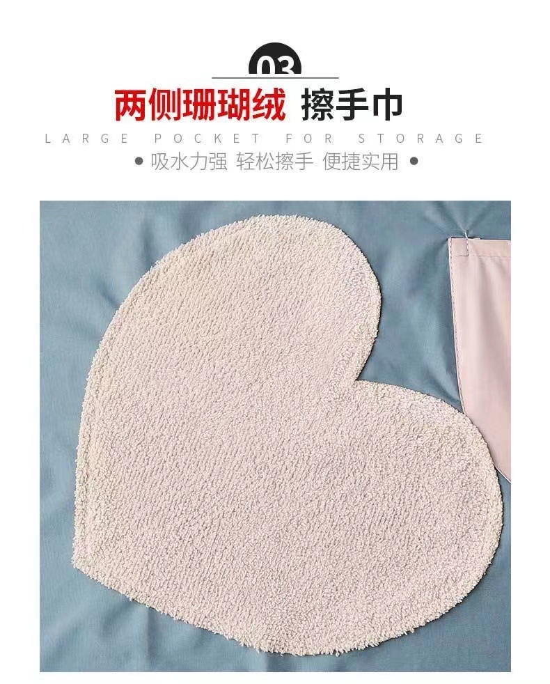 Hand-drying cooking apron, oil-proof and water-proof, with sleeve covers, full-body protection, reversible apron, enlarged and thickened long-sleeved cover pic 9
