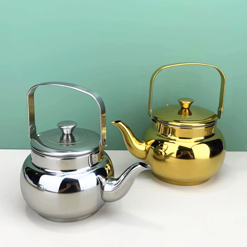 Stainless steel water kettles and teapots for restaurants and hotels with filters, tea kettles with tea nets, water kettles for household flower tea Application Scenario