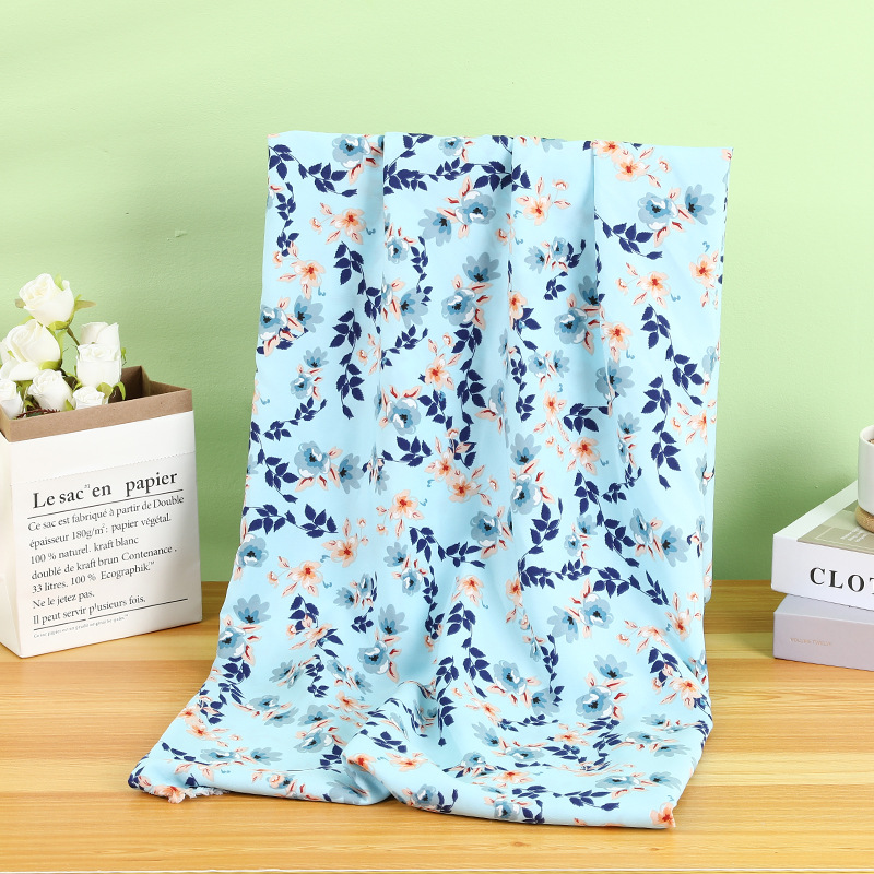 100D Four-Sided Elastic Watermark Printed Fabric Plant Print Fashion Small Fresh Dress Clothing Chiffon Cloth Application Scenario
