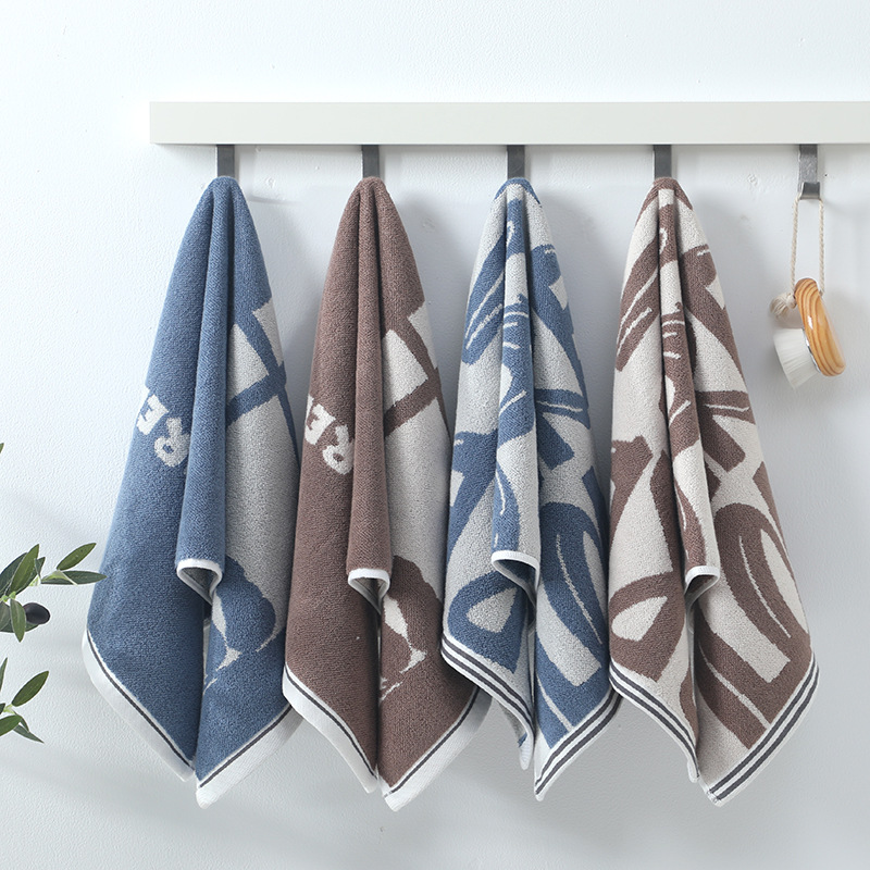 Double-Sided Pure Cotton Color Line Cotton Thick Towel Manufacturers Wholesale Direct Sales Soft Absorbent Face Towel A Hair details Picture