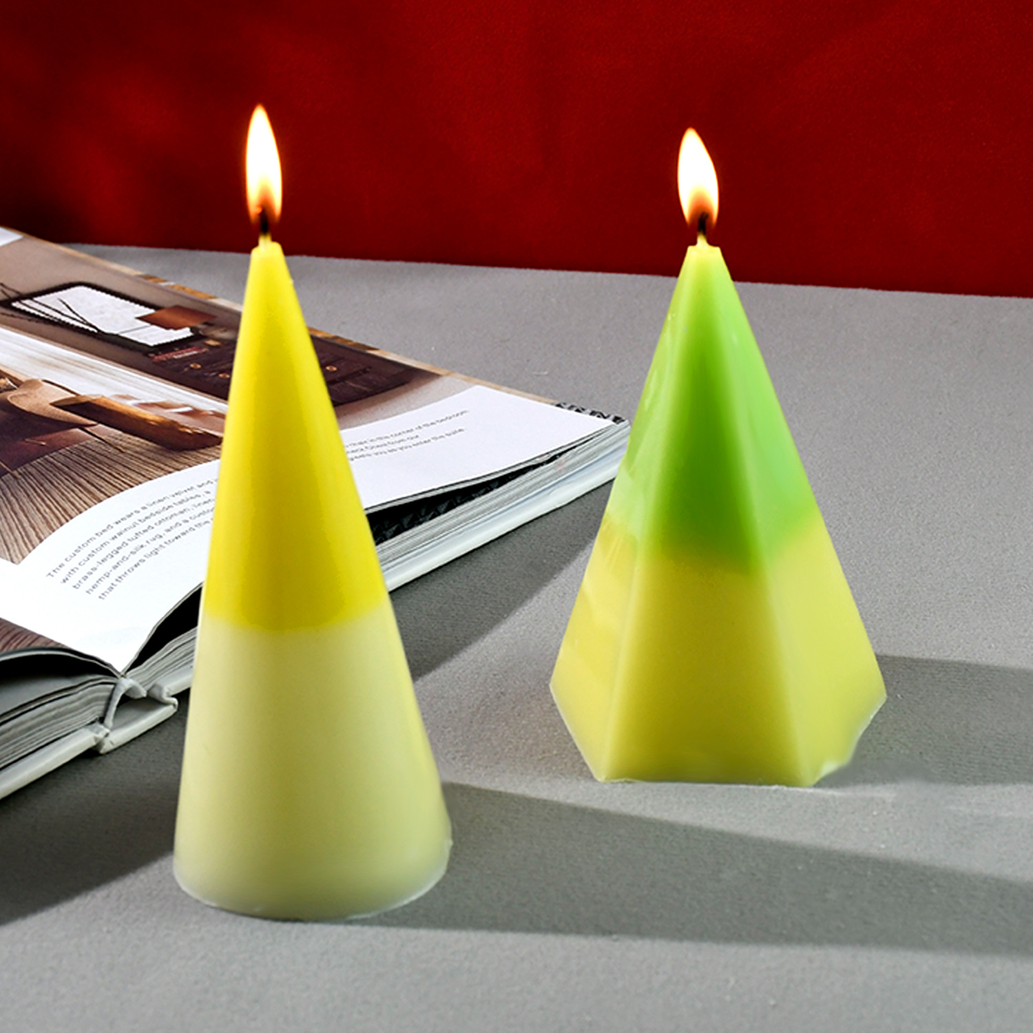 diy epoxy resin molds, triangular cone scented candle silicone molds, cross-border exclusive supply details Picture