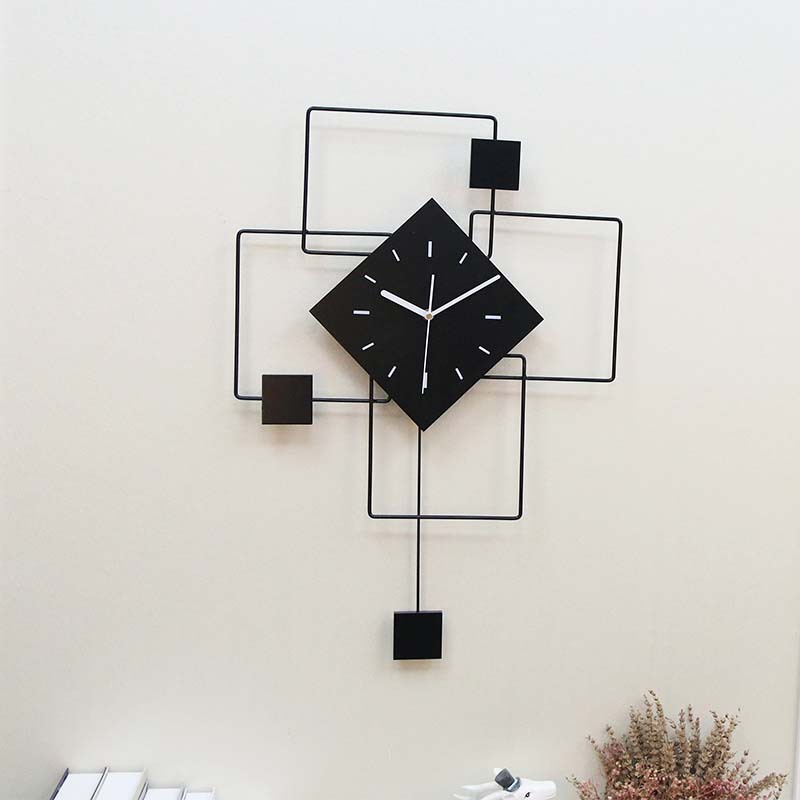 Nordic Clock Wall Clock Living Room Personality Creative Quiet Decorative Clock Simple Fashion Atmosphere European Wall Clock details Picture