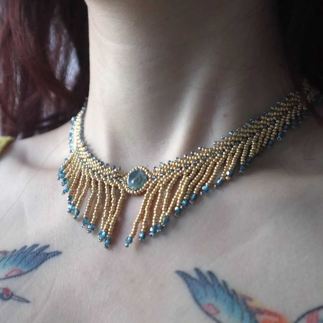 盛装赴宴轻奢小众高级网红性感chocker超闪水钻流苏项链礼服配饰