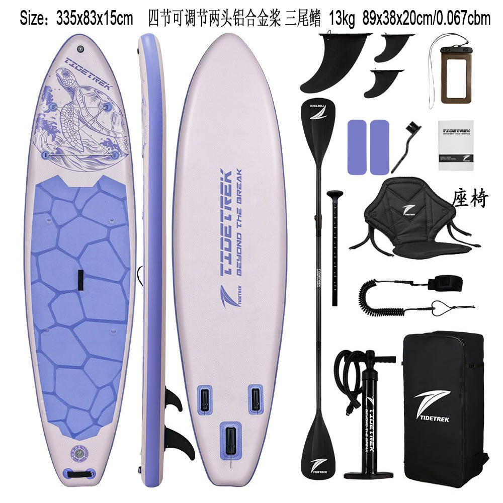 Green Light Forest Inflatable Stand-up Paddleboard Set with accessories, backpack, adjustable paddle, SUP surfboard pic 11