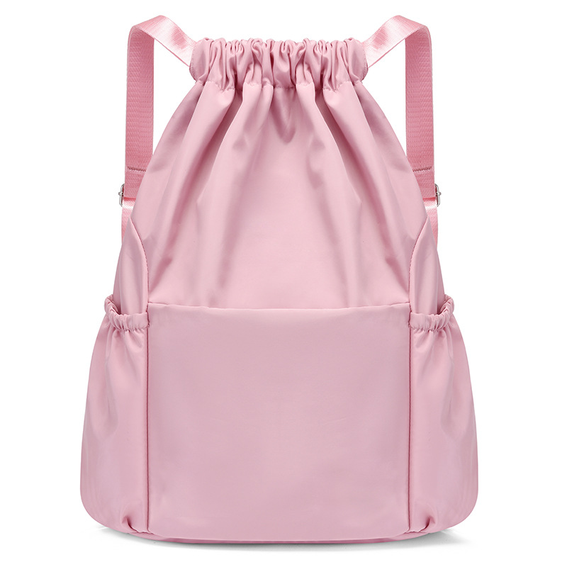 Cross-Border Drawstring Backpack Bundle Mouth New Nylon Waterproof Thickened Sports Bag Large Capacity Outdoor Travel Backpack Item Picture