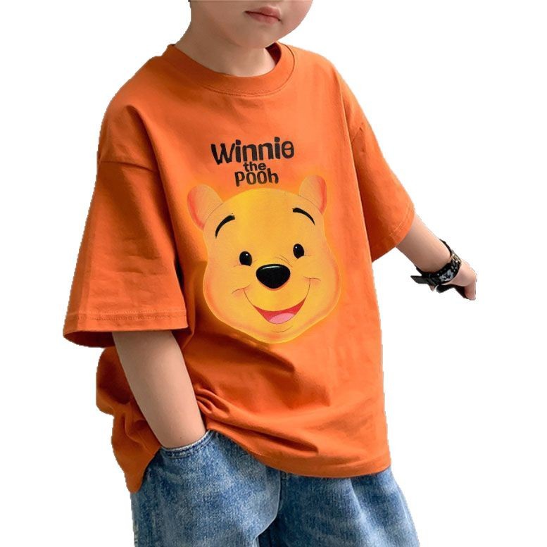 The new summer 2025 pure cotton Korean-style trendy boys' T-shirt is stylish and in an ins style. It's a cool short-sleeved top for babies Item Picture