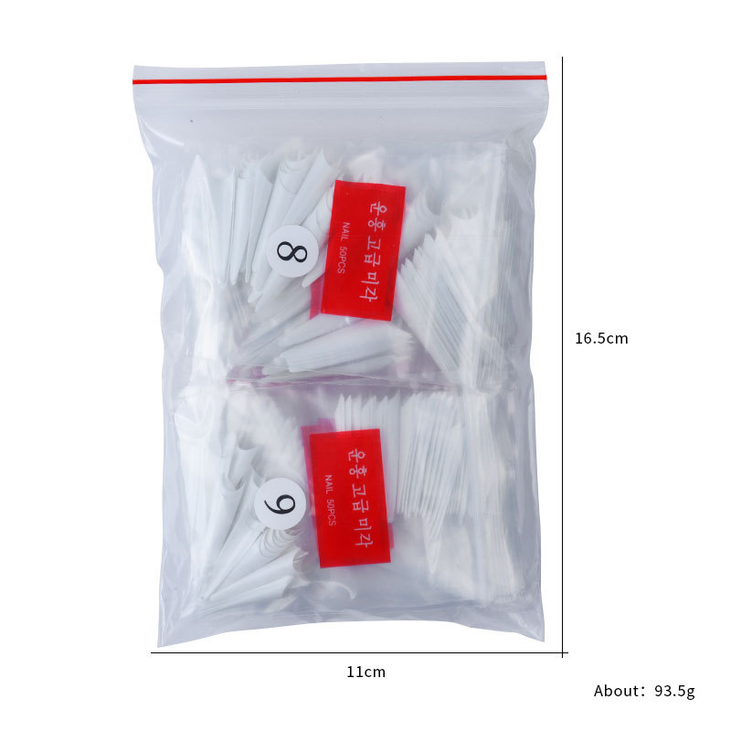 Cross-border exclusive supply of Ghost Tip nails, French nails, long tip nails, natural transparent color, salon false nail patches, 600 pieces, bagged shanilak Item Picture