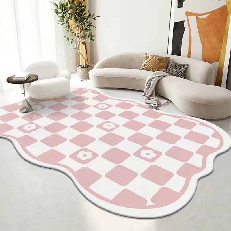 Small Fresh Four Seasons General Purpose Bedroom Full Carpet Home Soft Imitation Cashmere Carpet Absorbent Non-Slip Living Room Carpet details Picture