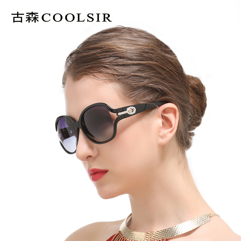 太阳镜女士时尚大潮防紫外线偏光墨镜圆脸偏光护目眼镜8657批发