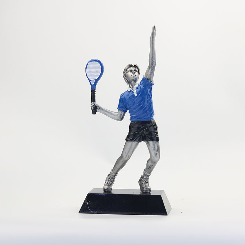 Wanyuanxin Tennis Figure Resin Handicraft Decoration Cross-Border Direct Support For Manufacturers Customized Printable Logo Specification drawing