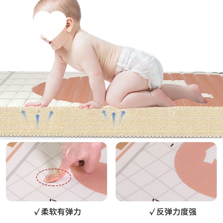 Thickened baby crawling mat for home infants and children, non-toxic xpe foam living room floor mat details Picture