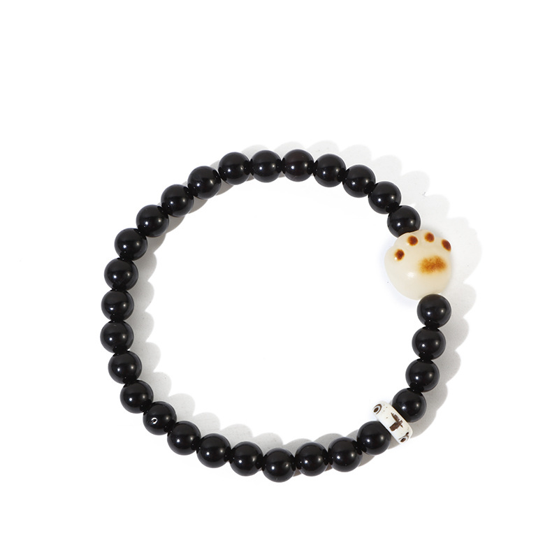 Indonesian Gold Coconut Prayer Beads String Bodhi Cat Claws Single Circle Buddhist Beads Jewelry Green Pine Pixiu Play Bracelet Item Picture