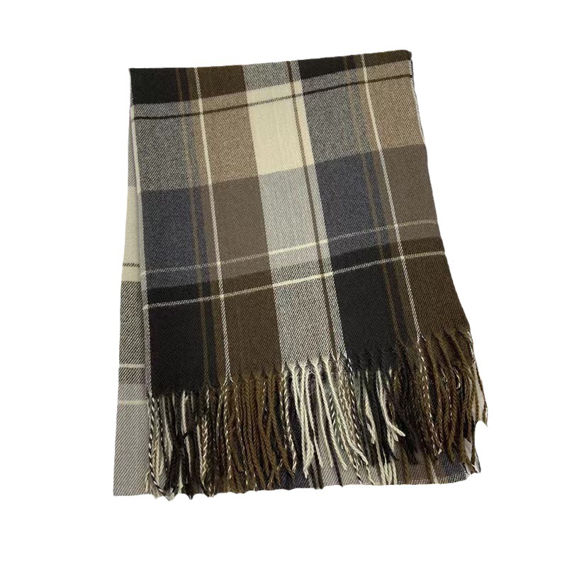 New Korean Plaid Scarf For Women In Autumn And Winter Warm Fashion All Senior Emotional Lovers Imitation Cashmere Bib Male Wholesale Item Picture