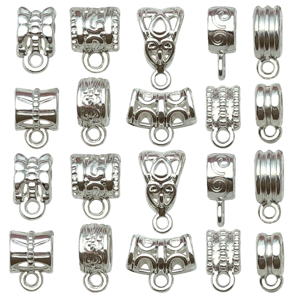diy jewelry accessories: Alloy three-way hanging head, elbow pipe connection buckle, 4mm large hole beaded, cross-border best-selling necklace hanging hole Item Picture