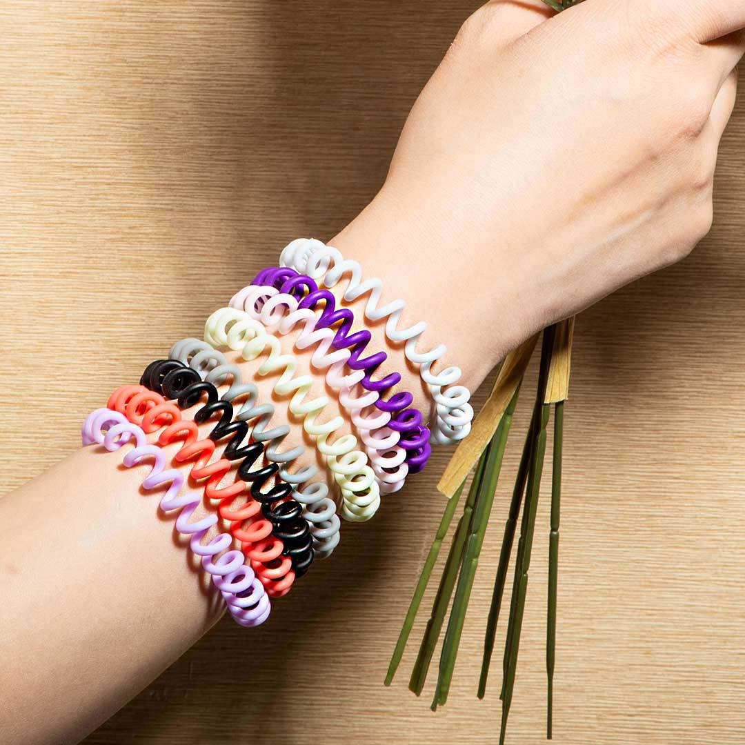 Korean Version Candy Color Transparent Phone Line Hairband Wholesale High Elastic Head Rope Leather Band Simple Hair Rope Hair Accessories Small Large details Picture