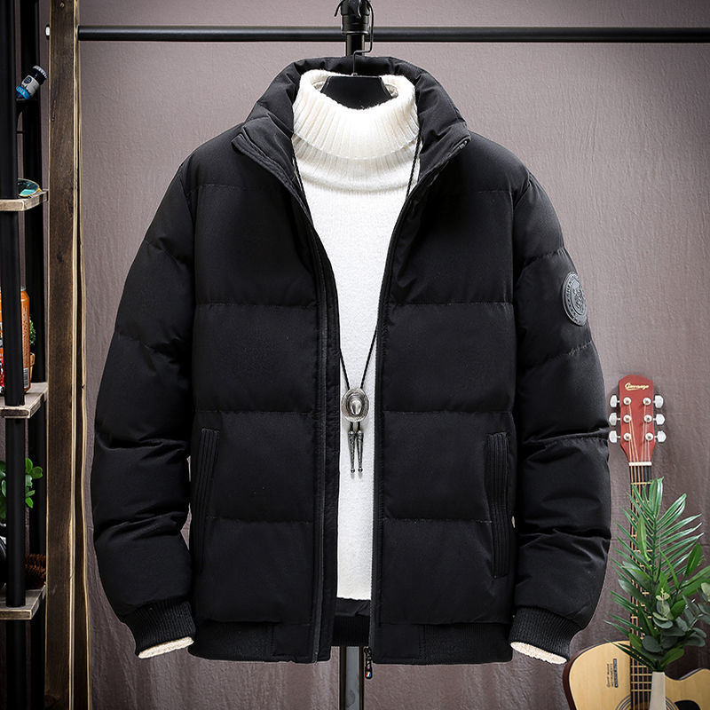 New autumn and winter cotton-padded jacket 2023 Men's windproof trend Korean-style simple loose plus-size youth down cotton-padded jacket Specification image