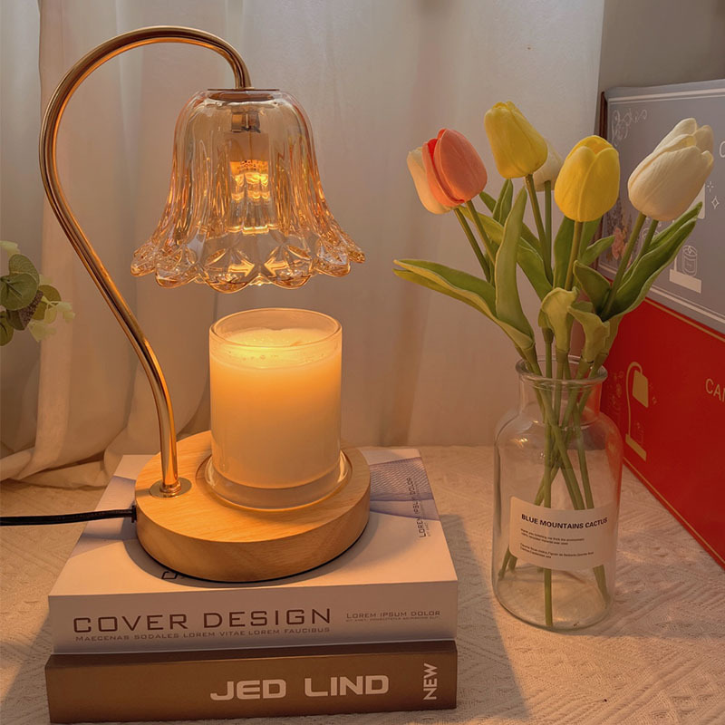 Southeast Asia Cross-Border Melting Wax Lamp Amazon Melting Candle Lamp Hong Kong And Taiwan Wood Aromatherapy Lamp Bedroom Bedside Nightlight Wholesale details Picture