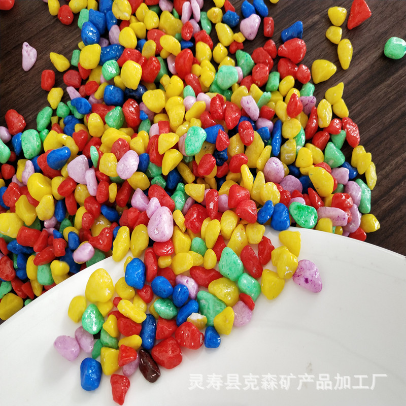 Manufacturers Children's Entertainment Pavement Colorful Stone Aquarium Decoration Fish Tank Landscape Colorful Stone Small Stone 3-5Mm Application Scenario