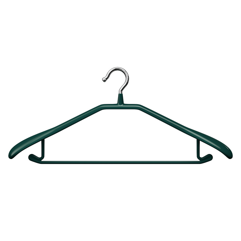 宽肩衣架浸塑白底实物图