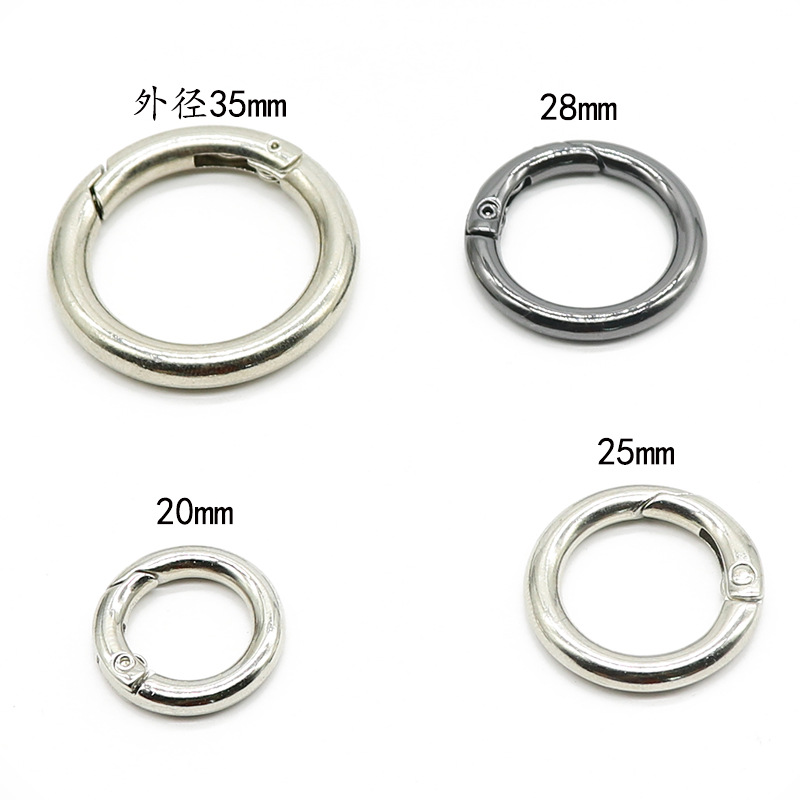 Manufacturers Supply A Large Number Of Zinc Alloy Spring Ring Spring Key Chain Clothing Bags Ring Accessories Hook Buckle details Picture