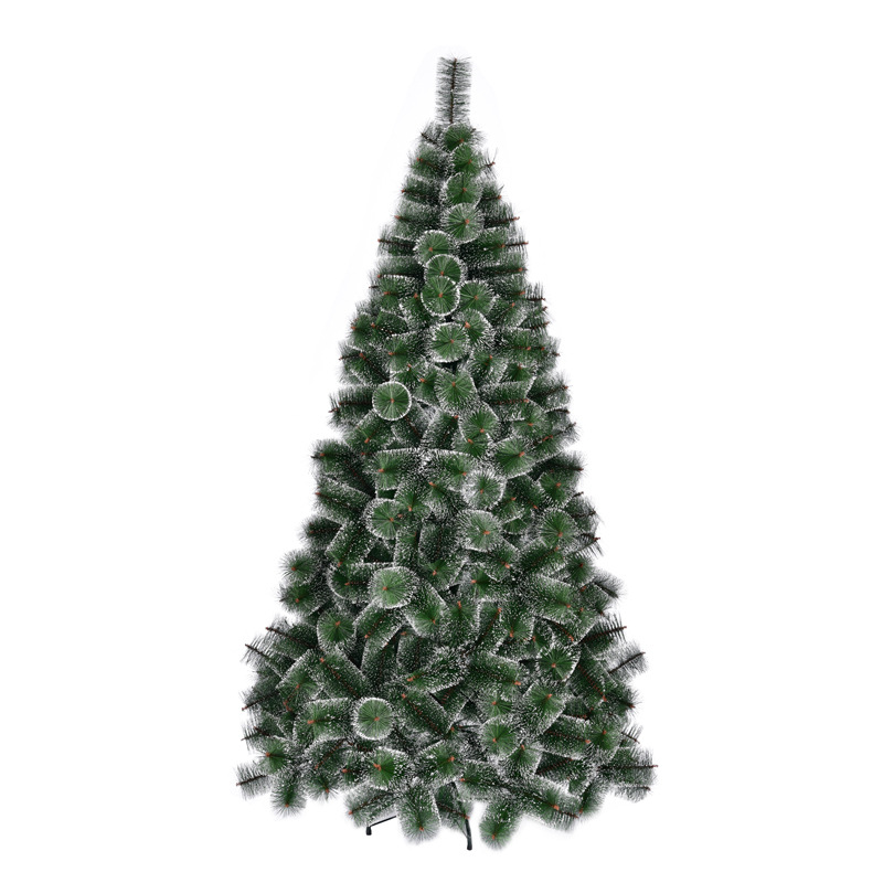 The Source Factory Rolling White Green Pine Needles Christmas Decoration Supplies Simulation Of A Falling Christmas Tree Item Picture