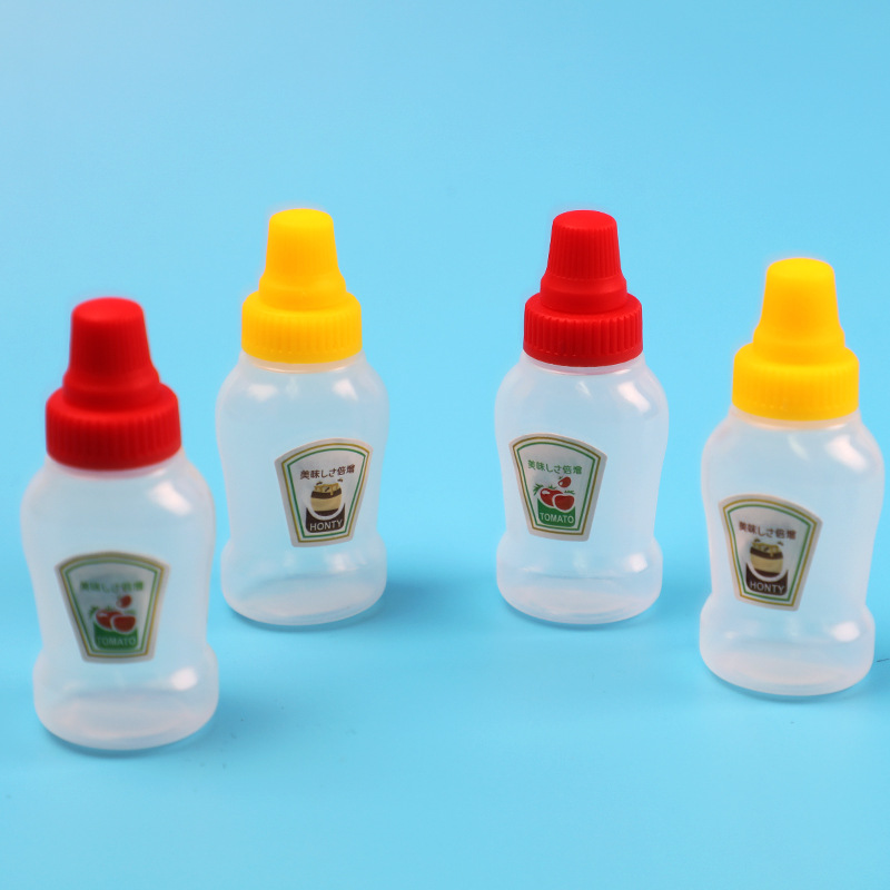 Wholesale of kitchen household mini seasoning bottles, tomato salad honey squeeze bottles, sauce bottles, food-grade squeeze sauce bottles Specification image