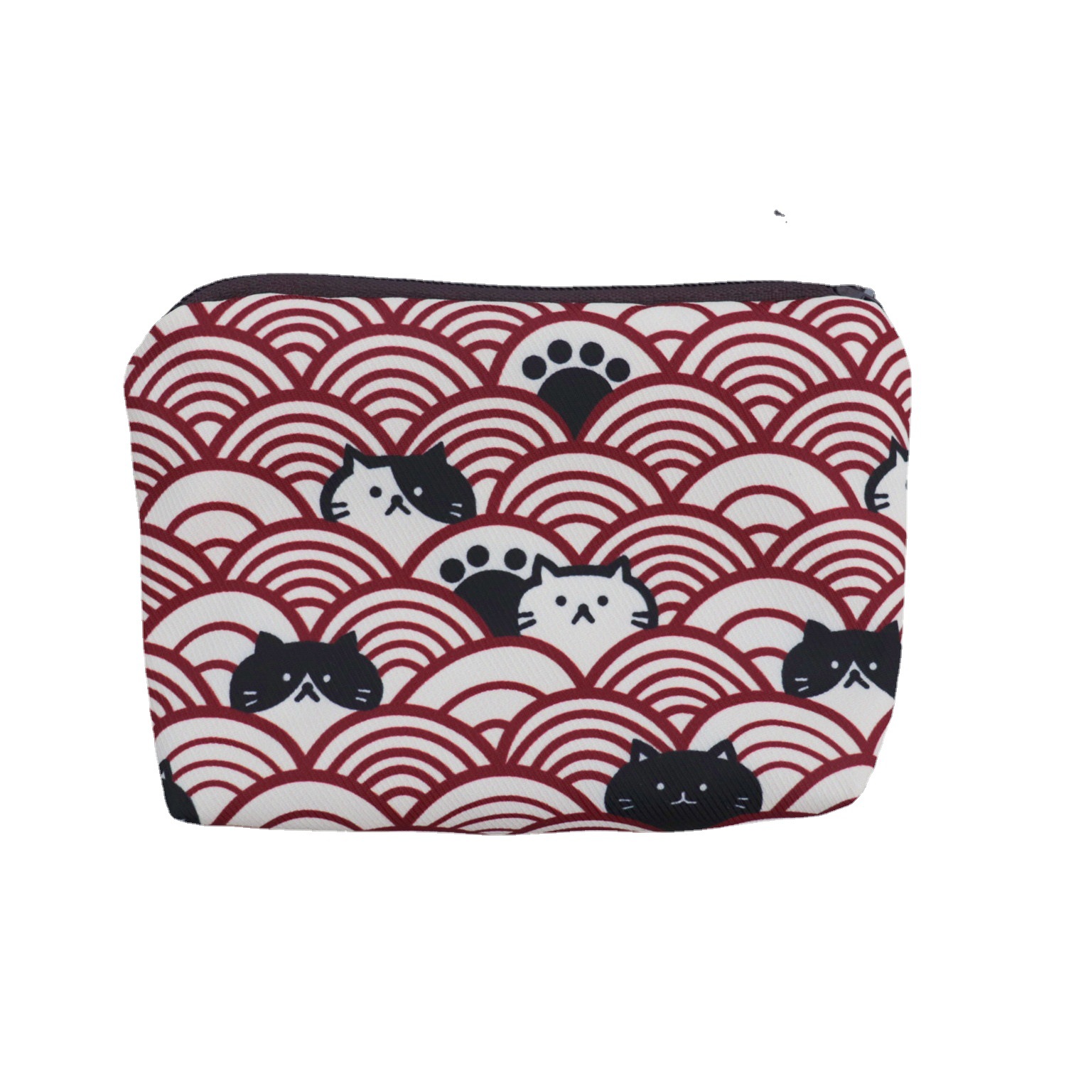 Chinese trend style drawstring pocket, drawstring, coin purse, sanitary pad, storage, makeup pen, zipper, mobile phone, large capacity, fabric for women Item Picture