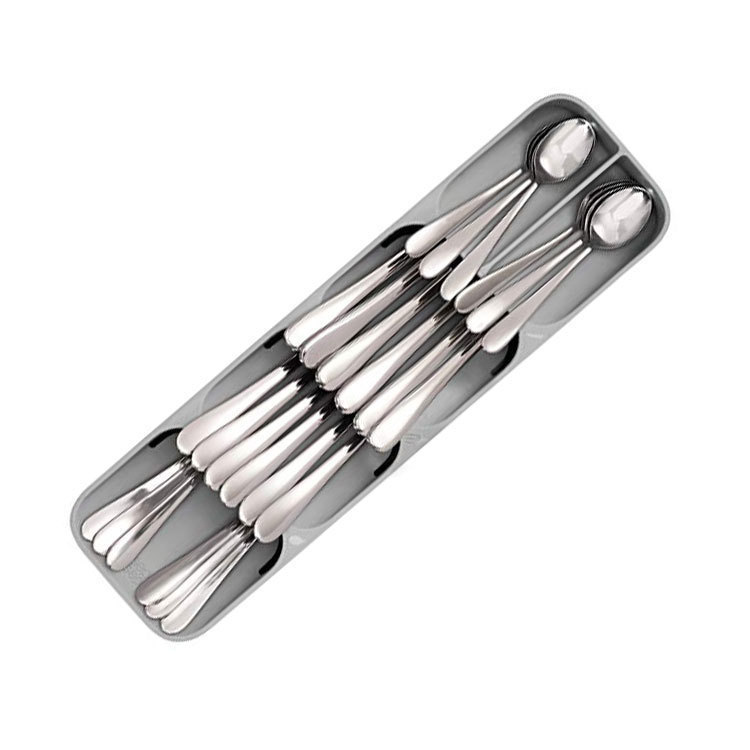 Kitchen drawer compartmentalized tableware storage and organization device Item Picture