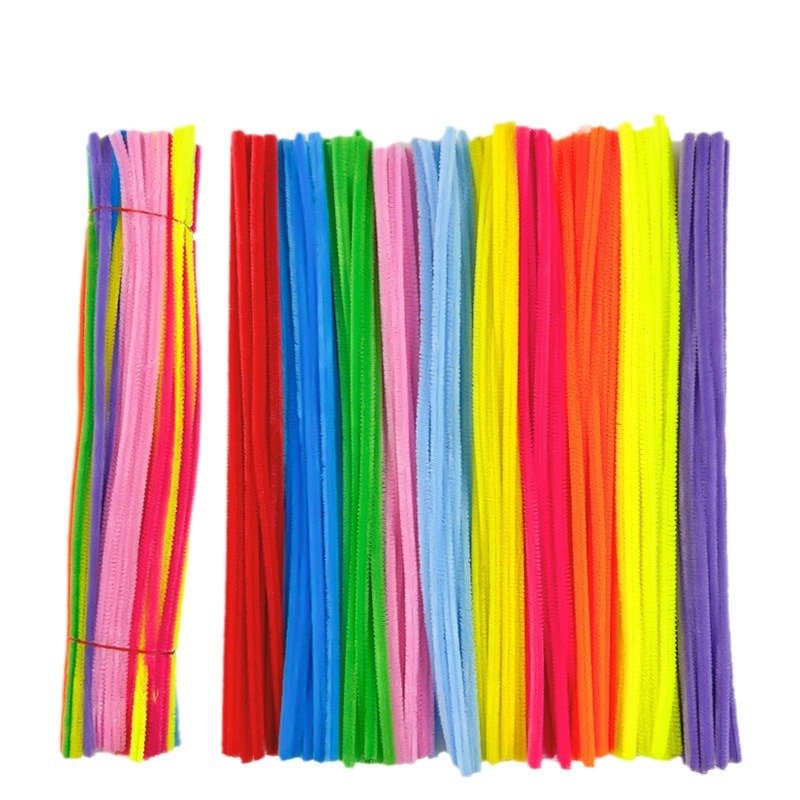 Children's handmade wool root twisty sticks, kindergarten wool strips, students' creative making materials, educational toys, plush strips Item Picture