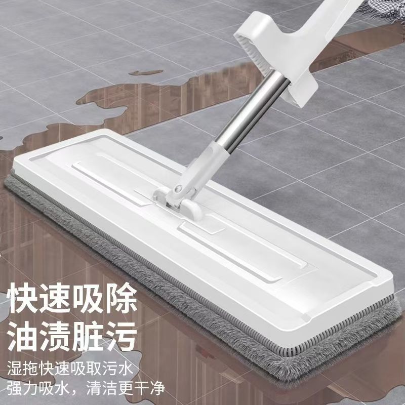 新款免手洗平板拖把家用吸水墩布一拖净干湿两用拖布懒人拖地神器细节图