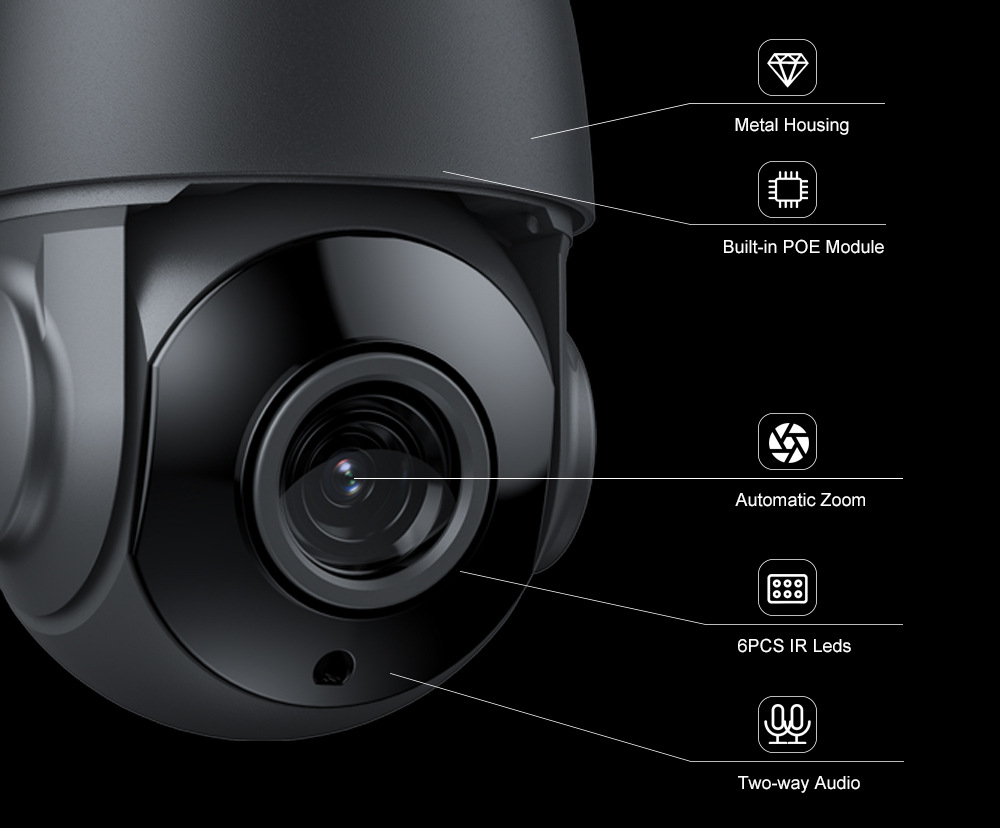 Outdoor night vision 36x optical zoom 360-degree rotating cross-border bestseller PIZ closed-circuit television camera pic 4