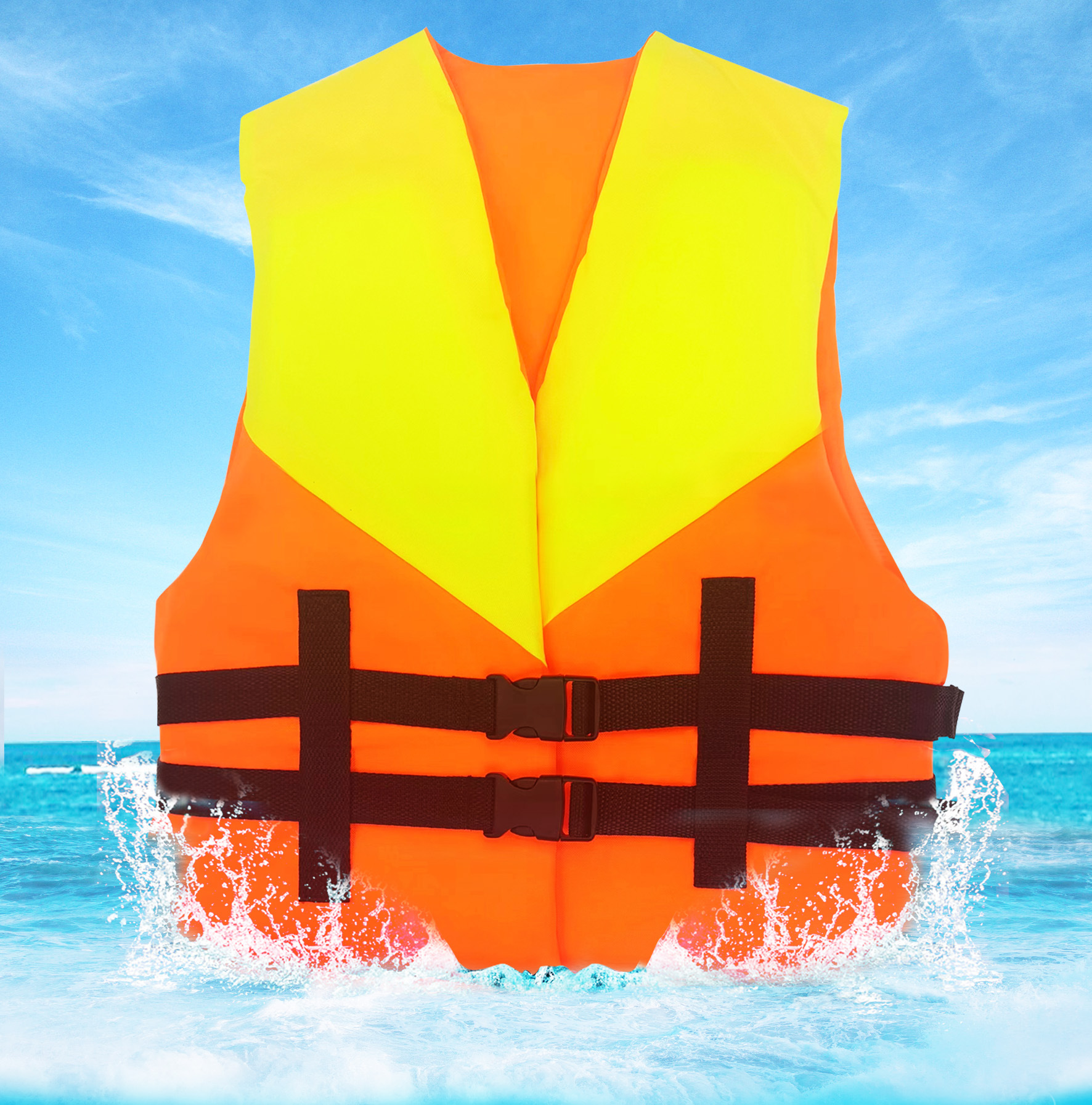 New Adult Children Oxford Cloth Safe Outdoor Water Park Indoor Wading Supplies Marine Life Jacket Vest Application Scenario