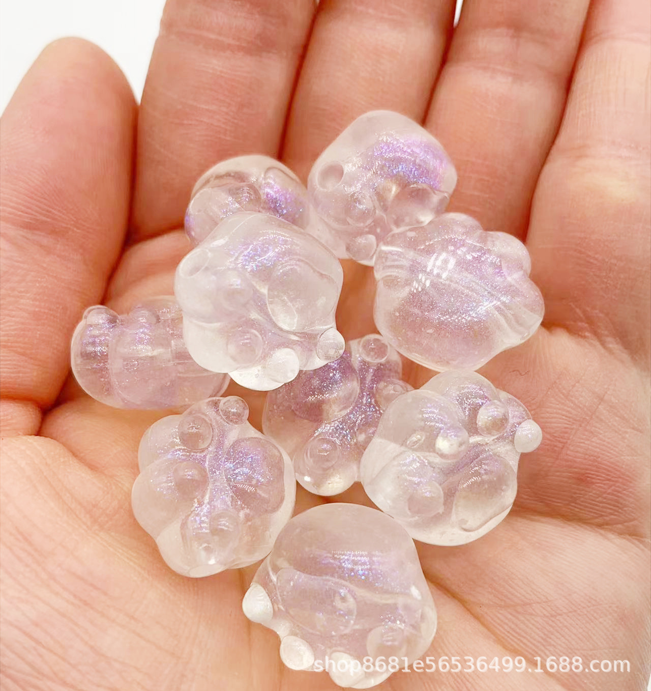 亚克力珠子人/DIY串珠手/配件材料包白底实物图