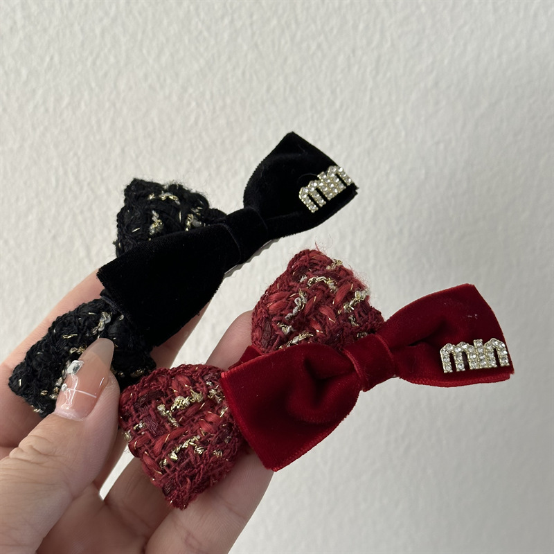 Velvet Bow Little Shannon Child Hairpin Side Forehead Fringe Seaside Duck Beak Clip Women's New Broken Hair Clip Hair Accessories Application Scenario