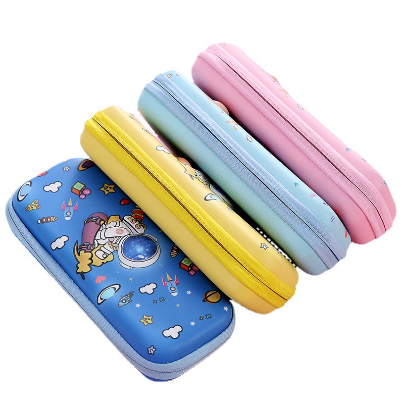 Creative Astronaut Pencil Case Cute Cartoon Eva Material Thickened Drop Resistant Children's Zipper 3D Stereoscopic Pencil Case Item Picture