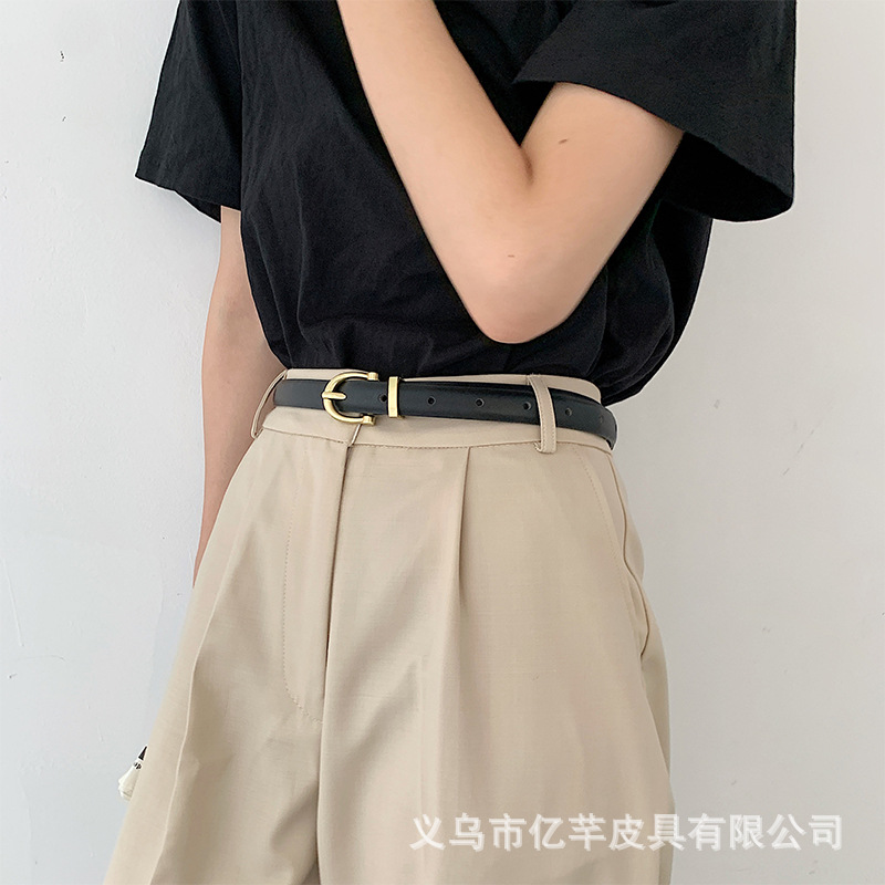 Thin Belt Women's Simple Retro Korean Version Of The Waistband Female Student Trend Harajuku Fashion Network Red Commuter Style Waistband details Picture