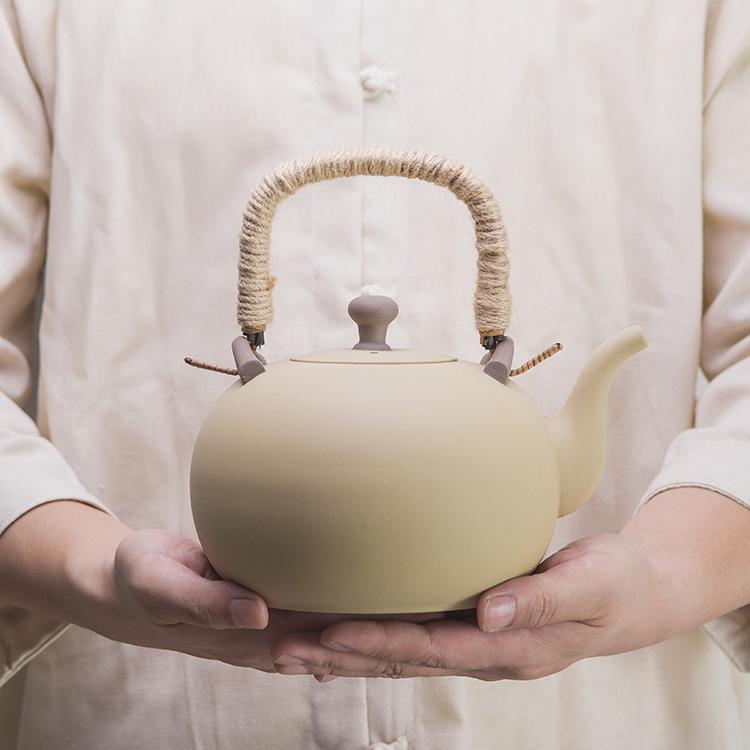 Japanese Purple Sand Lifting Beam Pot Boiling Teapot Ceramic Kettle Boiling Tea Pot Pottery Kettle Charcoal Stove Large Household Kung Fu Tea Set details Picture