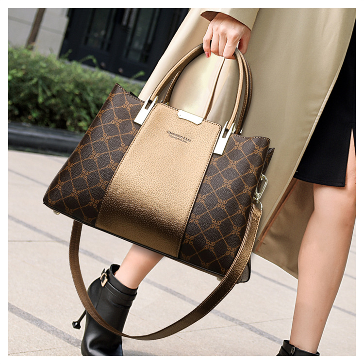 女士手提包时尚大容量托特包女新款高级感妈妈包上班通勤单肩女包详情19