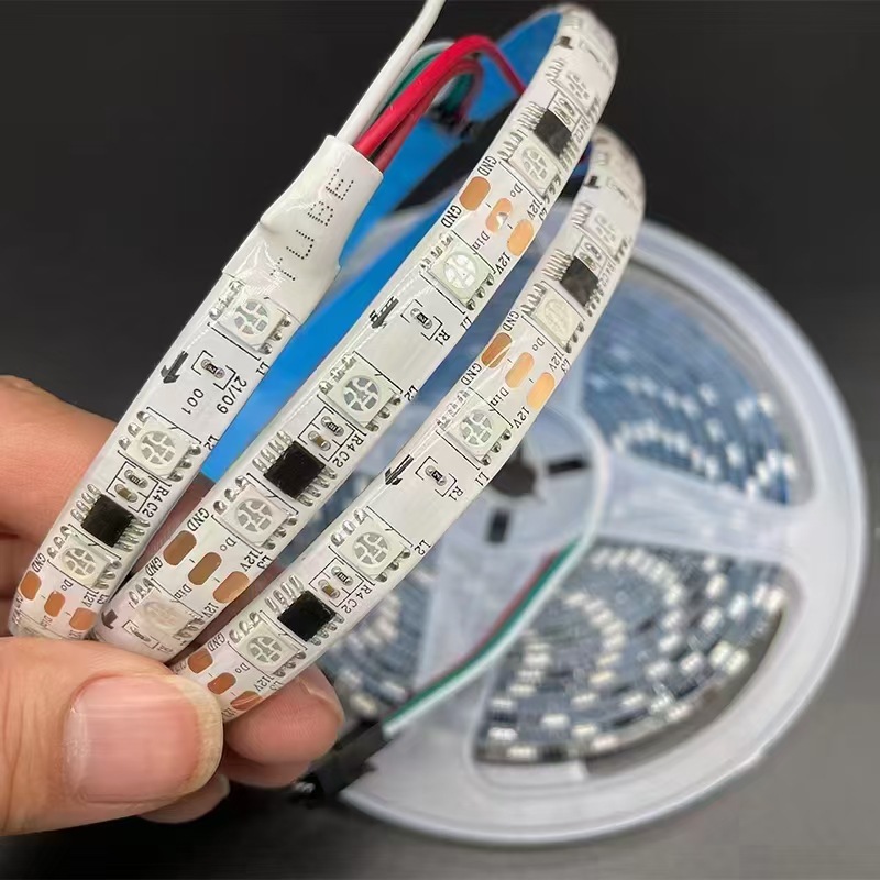 Led Light With 12V 24V 5050 Color Rgb High Brightness 60 Light Plating Plate Bare Plate Drops Rubber Sleeve Color Changing Light Strip details Picture